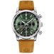 Green - Silver - Brown Leather