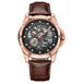 Black - Rose Gold - Brown Leather