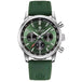 Green - Silver - Green Leather