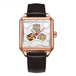 White - Rose Gold - Black Leather