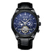 Blue - Black Leather