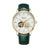 White - Gold - Silver - Green Leather