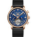 Blue - Rose Gold - Black Mesh