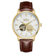White - Gold - Brown Leather