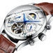 White - Silver - Brown Leather