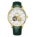 White - Gold - Green Leather