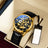 Black - Gold Leather