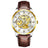 White - Gold - Brown Leather