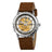Silver - Dark Brown Leather
