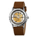 Silver - Dark Brown Leather
