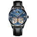 Blue - Black Leather