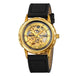 Gold - Black Leather