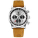 White - Silver - Brown Leather